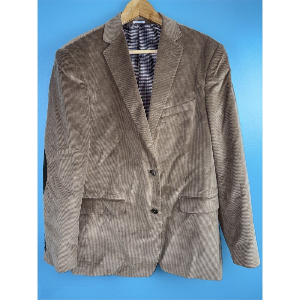 Saddlebred Brown Heritage Corduroy Jacket Blazer Lined Elbow Patches Mens 40R